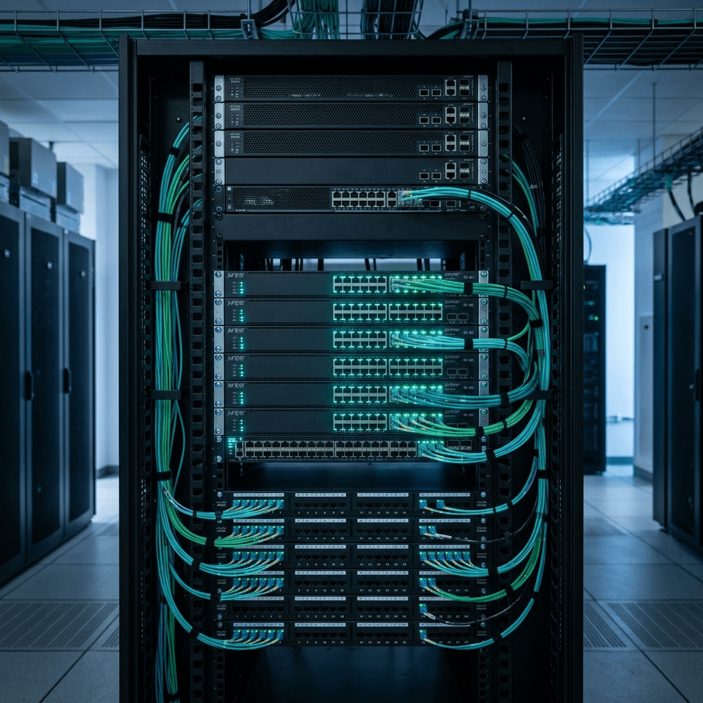 Networking infrastructure illustration